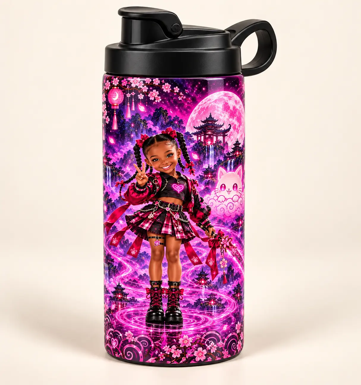 Pink fantasy 15 ounce kids sport tumbler