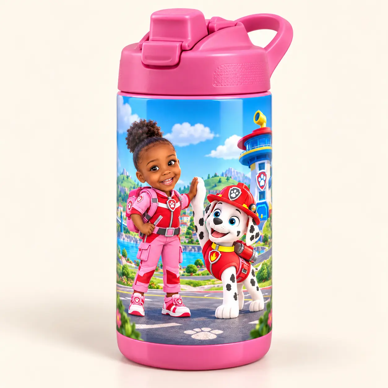 Pink rescue pals 15 ounce kids sport tumbler