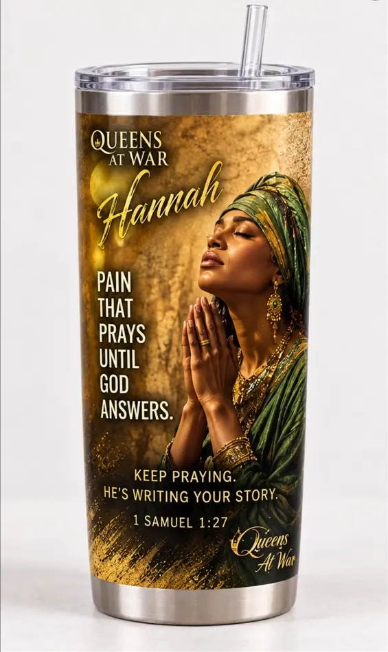 Queens at War Hannah tumbler in gold and green